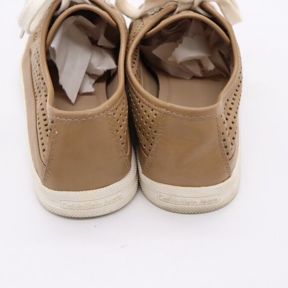 Calvin Klein Marigold Leather Fashion Sneakers Women's Size 8 (EU 38)Brown Shoes - Picture 4 of 16